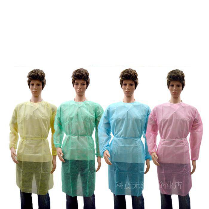 一次性防护服无纺布隔离衣手术防尘纹绣罩衣实验食品透气厚工作服