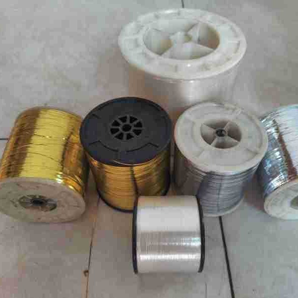 金银彩纸铝膜纸剪裁卷丝切割细金丝绕轴管丝线紫绿桃红片扁平带