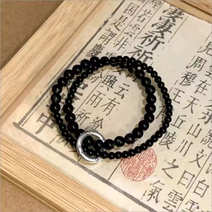 畅销墨韵复古新中式手串批发古风暗黑潮流礼物男士手串国潮设计|undefined