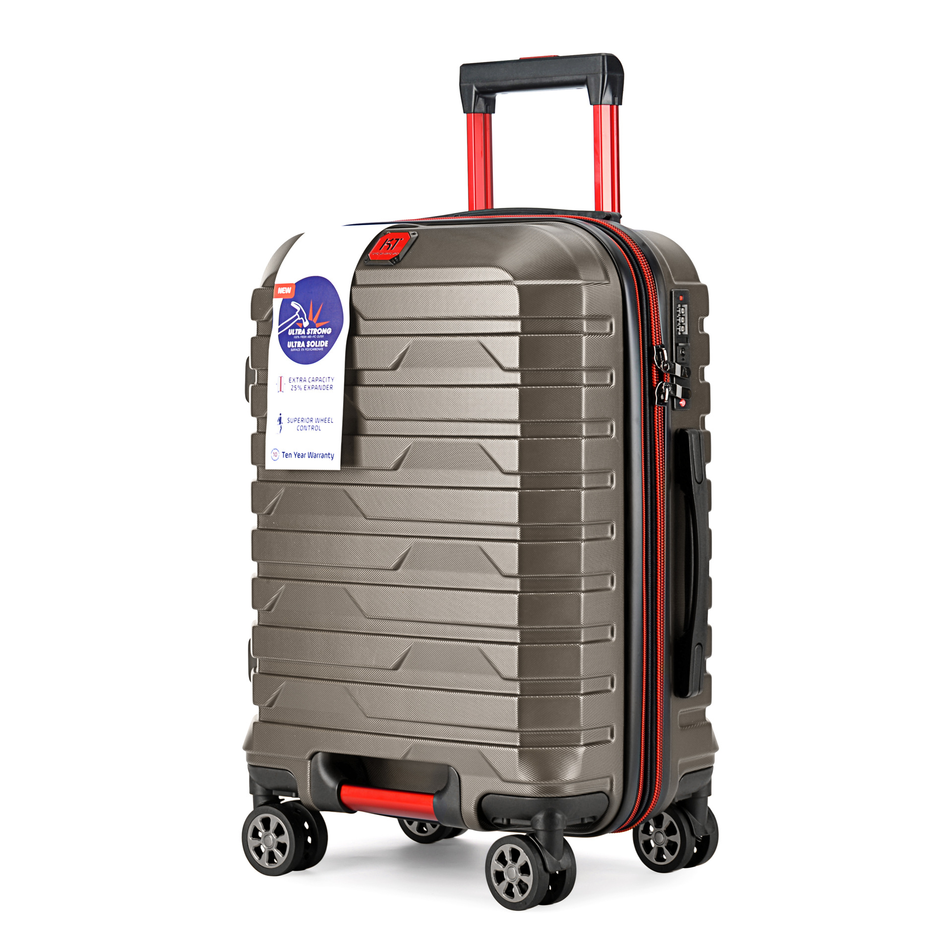 Fabricante spot cremallera a prueba de explosiones nuevo juego de equipaje de tres piezas caja con ruedas de expansión telescópica de 20 pulgadas