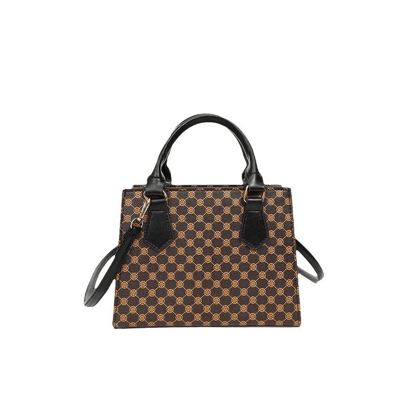 Bolso tote con estampado retro de PU para uso diario