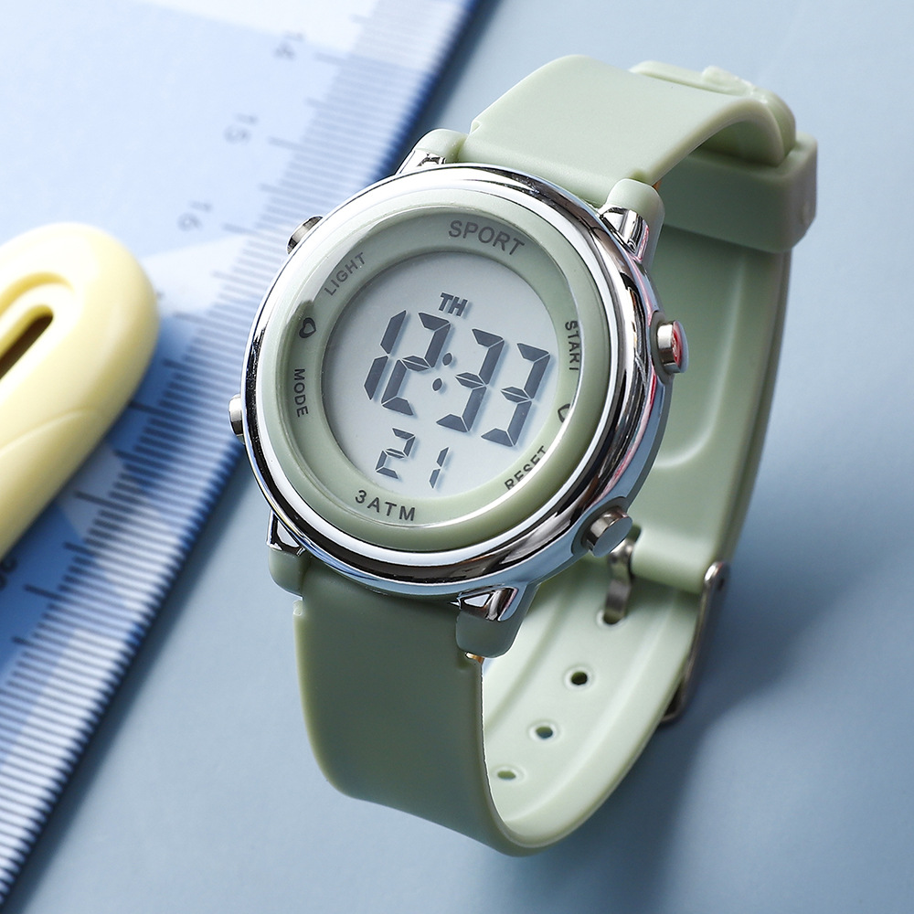 Color caramelo de los niños del estudiante reloj electrónico suministro transfronterizo de creativo de alto valor dial redondo niños relojes electrónicos al por mayor