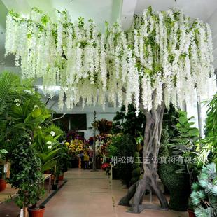 Simulated White Wisteria Flower Tree Wedding Simulated Wisteria Flower Tree Shopping Mall Store Wisteria Flower Tree Decoration