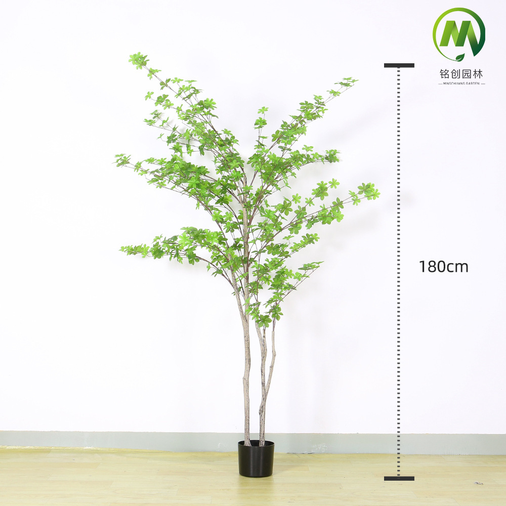 Escenografía de estilo nórdico Simulación de plantas verdes Plantas en macetas Centro comercial Simulación de decoración suave Plantas verdes falsas