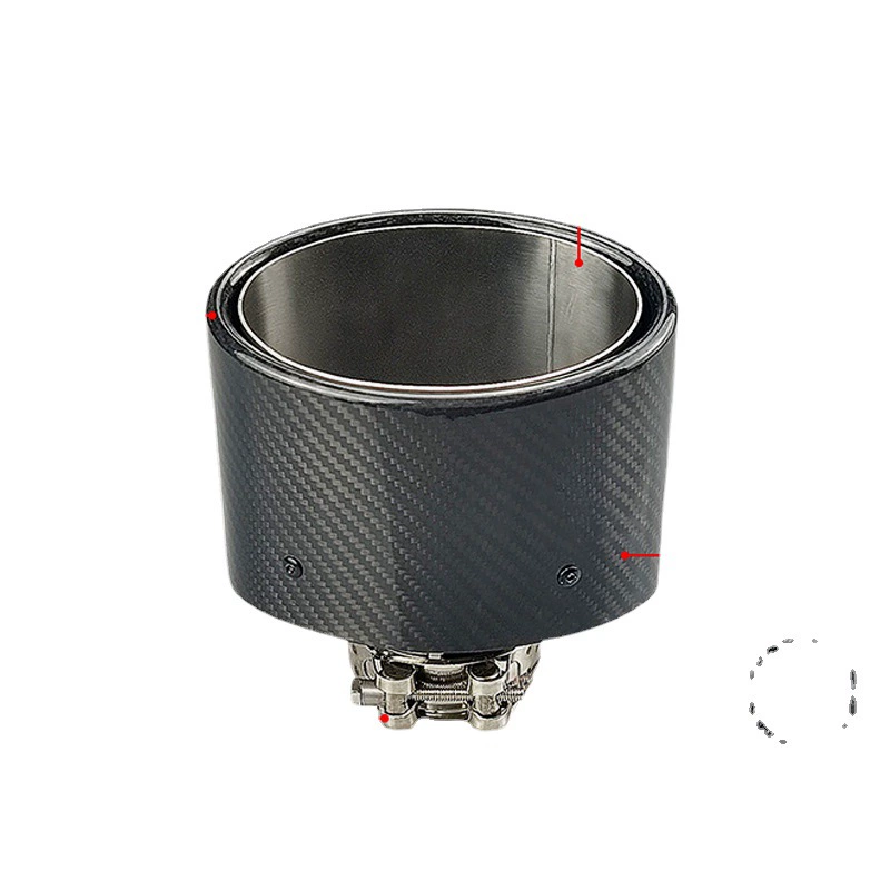 Sansheng Автомобильная декоративная Хвостовая горловина плоская труба 150*90 мм Верхняя и нижняя косая горловина из углеродного волокна аксессуары для выхлопной трубы автомобиля