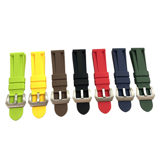 Adapt to Pena PAM Silicone Strap 24mm Boto Sterculia RAM368/389/351/111 Rubber Bracelet