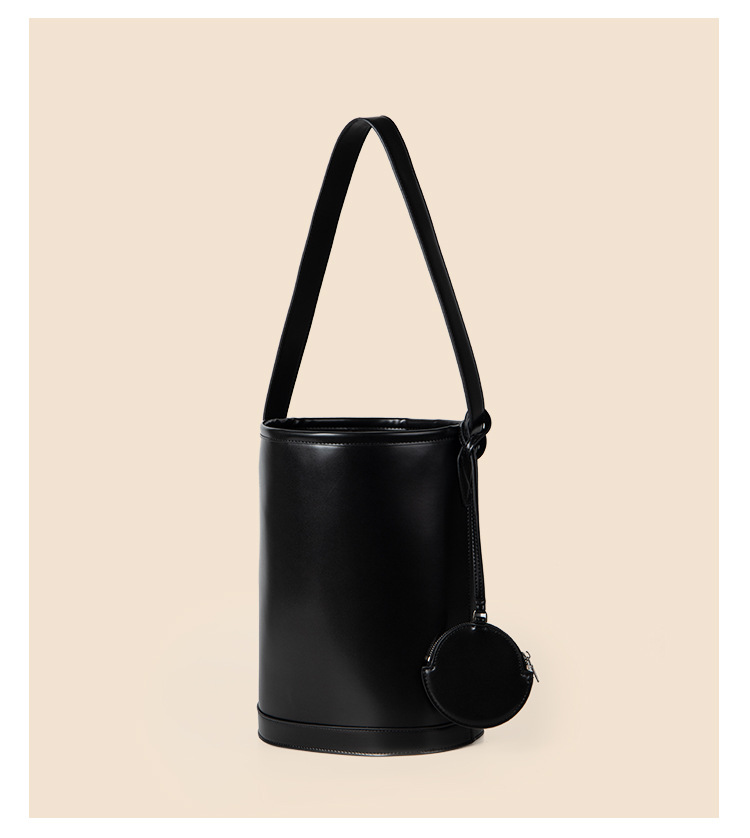 Exquisite and fashionable summer casual cylindrical bag for women, large capacity single shoulder bucket bag, niche_voghion.com