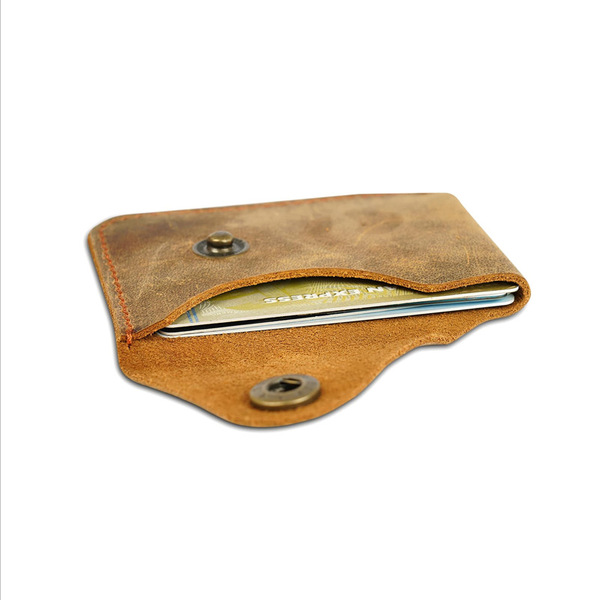 Men's retro leather card holder