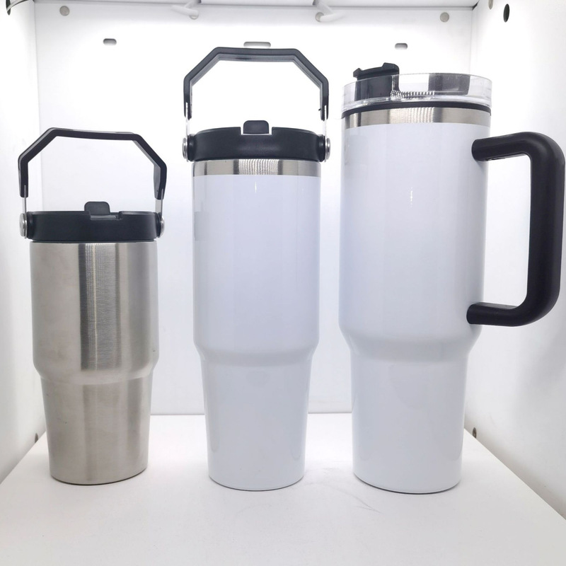 New 30oz/40OZ blank sublimation coating car cup vacuum double stainless steel thermos cup straw cup