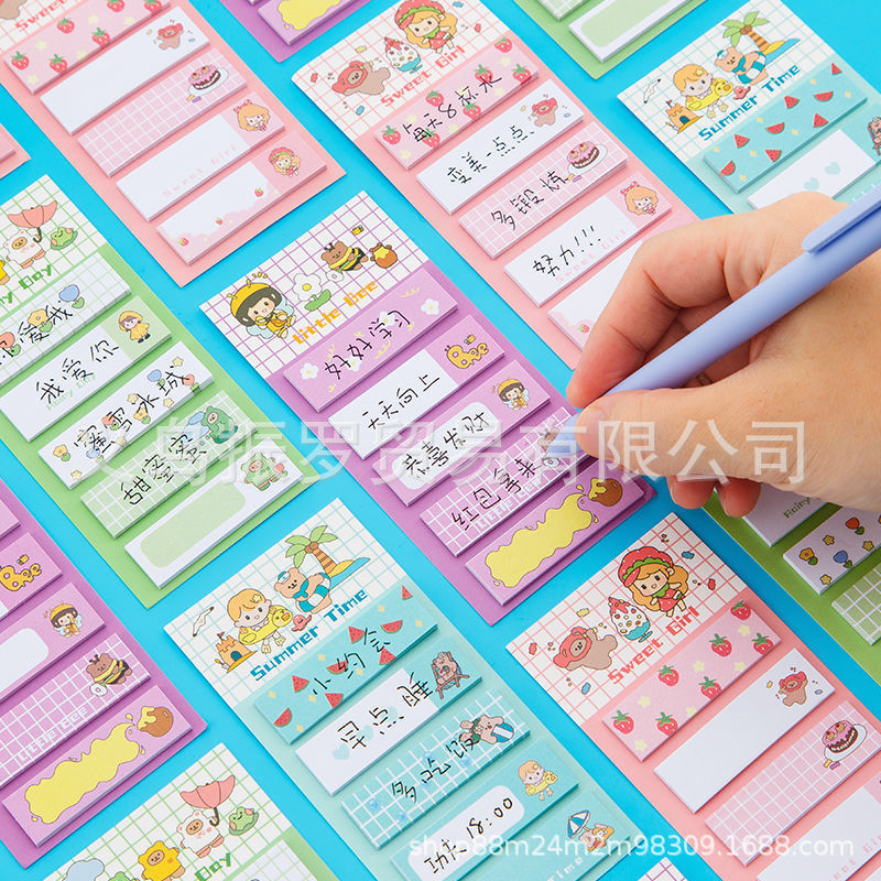 undefined3 Hearts Sticky Index card student lovely Sticker classification Indexes Labeling Paper notesundefined