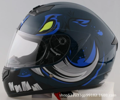 Motosiklet kaskı (dəbilqə), Unisex Helmet Breathable Cycling - 303-blue-and-gray-flowers-m
