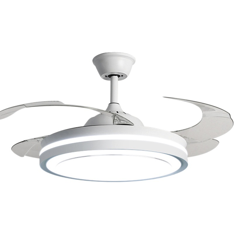 Protección para los ojos lámpara de ventilador invisible lámpara de techo ventilador de techo para el hogar sala de estar comedor dormitorio lámpara de ventilador nórdico lámpara colgante integrada image 1