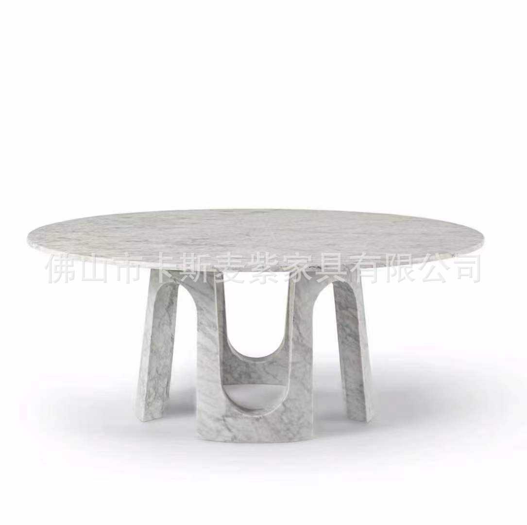 Mesa de comedor de lujo nórdico diseñador redondo moderno simple mesa de reunión de oficina de mármol de madera sólida