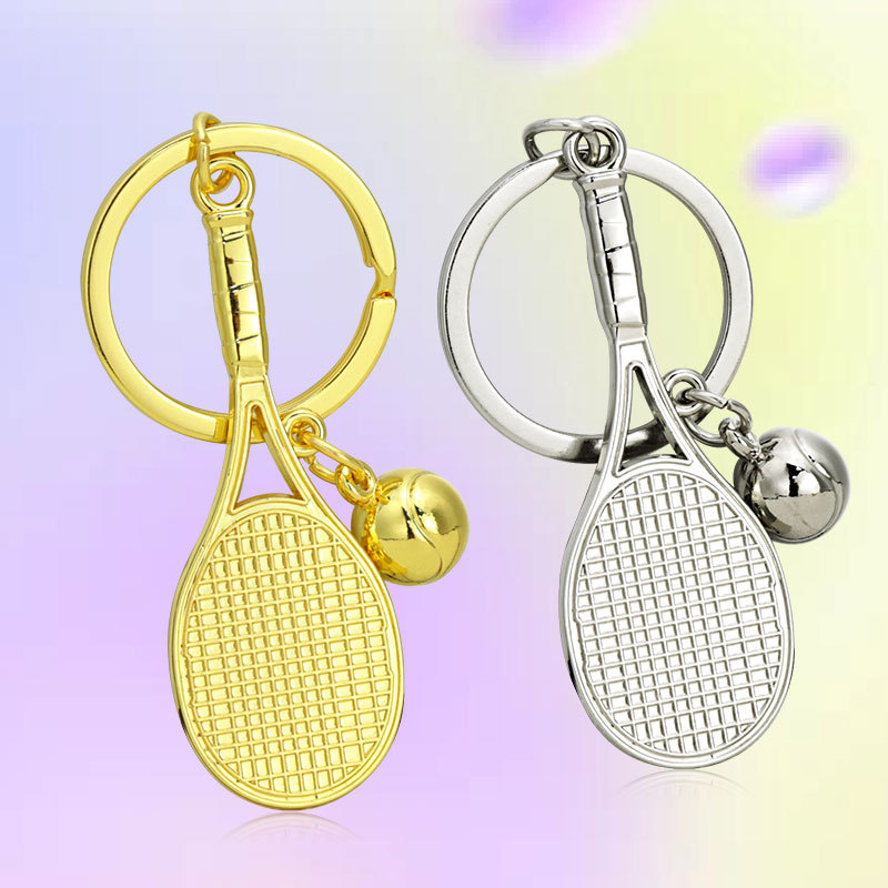 Tennis Racket Pendant Keychain Customised Club Commemorative Gift_voghion.com