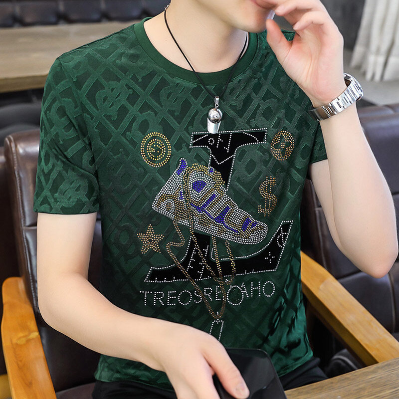 Adidas Ice Silk Jacquard Fashion Short Sleeve T-Shirt (Wearable) [Document.]