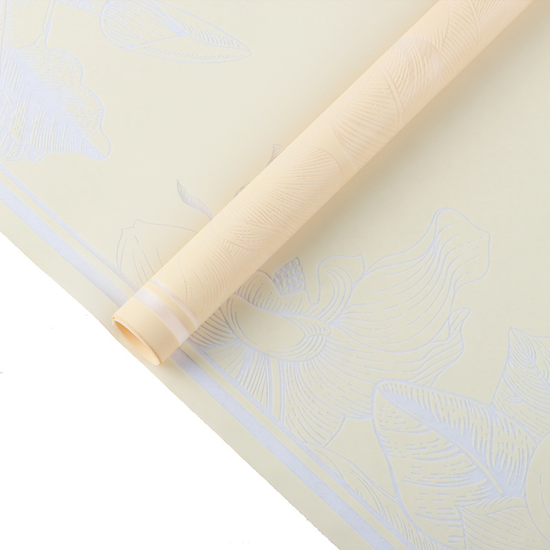 Película de gelatina de Mulan al por mayor Papel de embalaje de flores impermeable Ramo de flores Material de embalaje de regalo Papel Florería Papel de flores