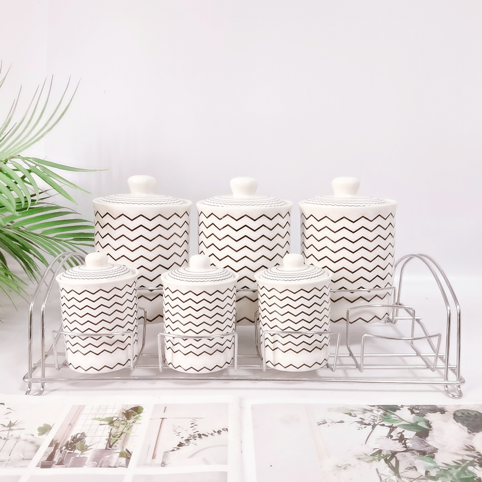 Venta directa de fábrica exportación transfronteriza exportación cerámica sellado tarro condimento tarro cocina almacenamiento tarro café té tarro