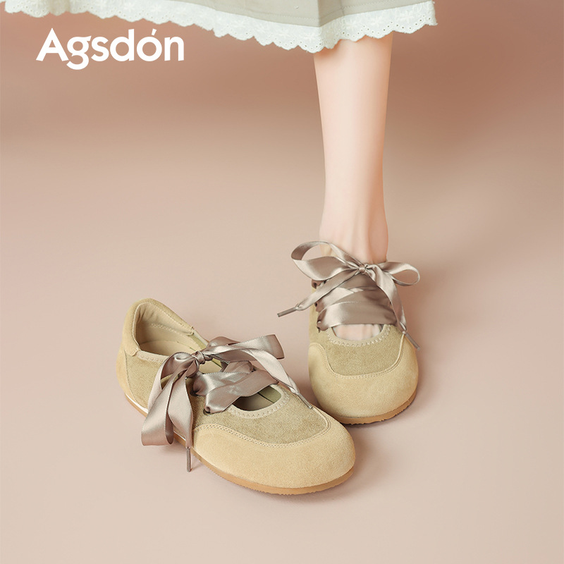 Zapatos deportivos de Augu Shion, zapatos deportivos de mujer, 2025 nuevos zapatos retrógrados franceses de otoño, zapatos de entrenamiento de un solo pie