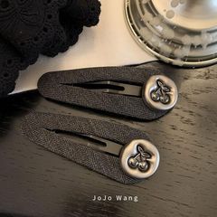 高级感シルバーグレインヘアクリップ韩国语ins韩国风ヘアピンサイドクリップ髪饰りbbクリップ大サイズクリップ砕毛