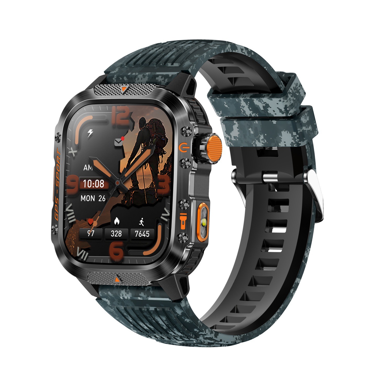 HT36 Smartwatch Rugged Outdoor Sports Watch GPS Beidou Positioning Bluetooth Calling Heart Rate Monitoring_voghion.com