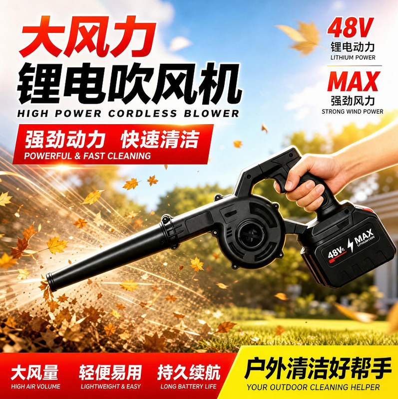 Cross-border lithium battery blower, high-power car-mounted blower, dust blower, rechargeable dust collector, outdoor electric blower Cross-border lithium battery blower, high-power car-mounted blower, dust blower, rechargeable dust collector, outdoor electric blower