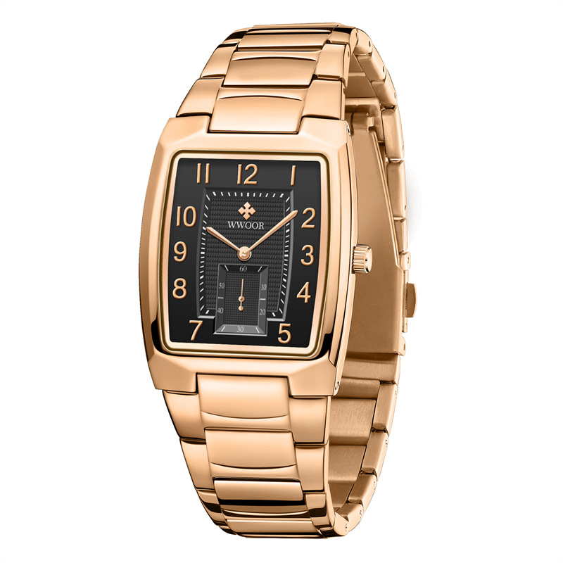 WWOOR/Hold Love 8837 nueva moda personalizada movimiento de cuarzo Correa acero simple creativo reloj casual los hombres