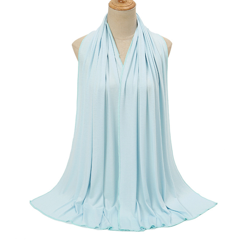Plain Elastic Jersery Cotton Hijab Shawl Women Jersey Scarf|undefined