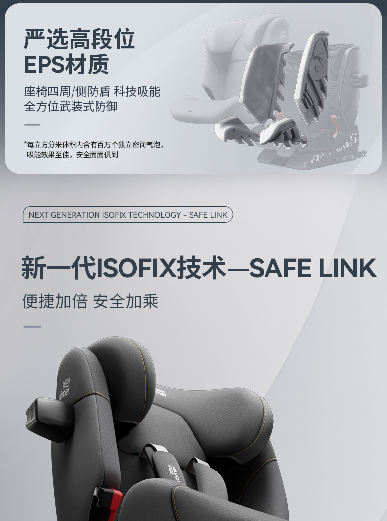 [Brand Source] Baode | Suitable for the Versatile Knight Pro Child Safety Seat for Cars, Suitable for Children Aged 15 Months to 12 Years.