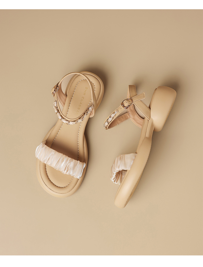Sandal nữ quai chữ V đế dày mềm mại, chống mài mòn, đi biển thoải mái — BL717 Hạnh chi tiết 18
