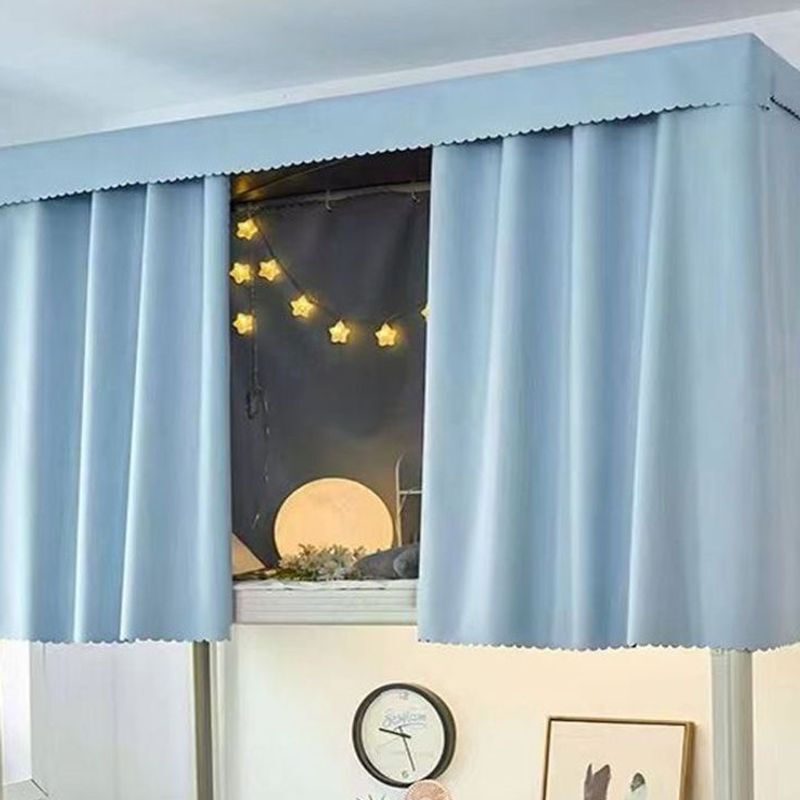 Vinyl-Coated, Fully Blackout Dormitory Bed Curtain and Mosquito Net for Students' Dorm Rooms, Suitable for Both Upper and Lower Bunk Beds, Windproof