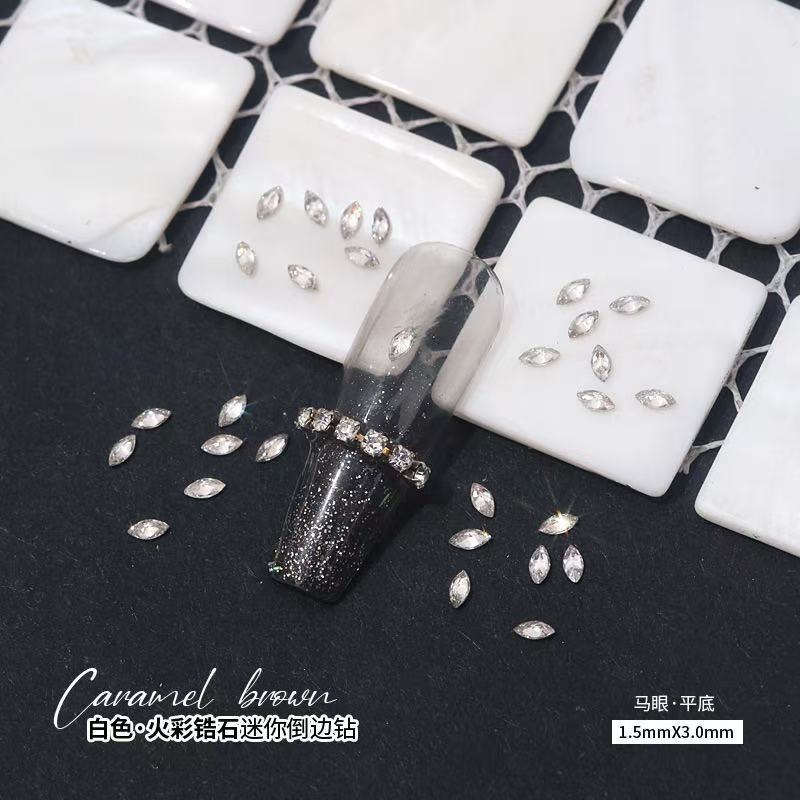 최상급 화이트 큐빅 지르코니아 [마퀴즈 컷·1.5x3mm] 낱개