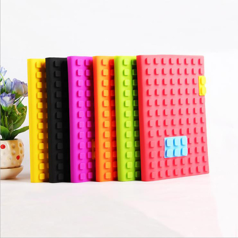 直销爆款商务笔记本书皮印刷logo积木礼品a4a5a6a7学生硅胶记事本