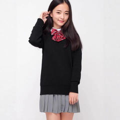 カレッジスタイル長袖セーターVネックプルオーバー和風JKDK制服男女学生服ゆったり万能