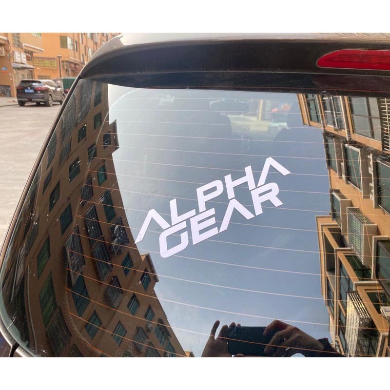 Comercio exterior personalizado blanco PVC tallado pegatina tres capas con película de transferencia Etiqueta de vidrio del coche