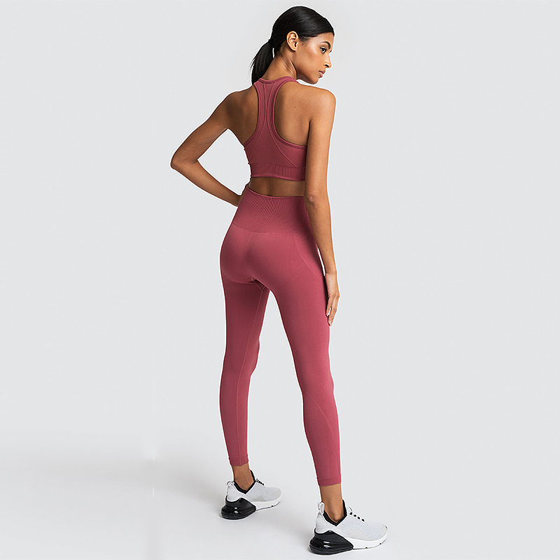 Seamless light support sport cami top & leggings set NSOUX48116