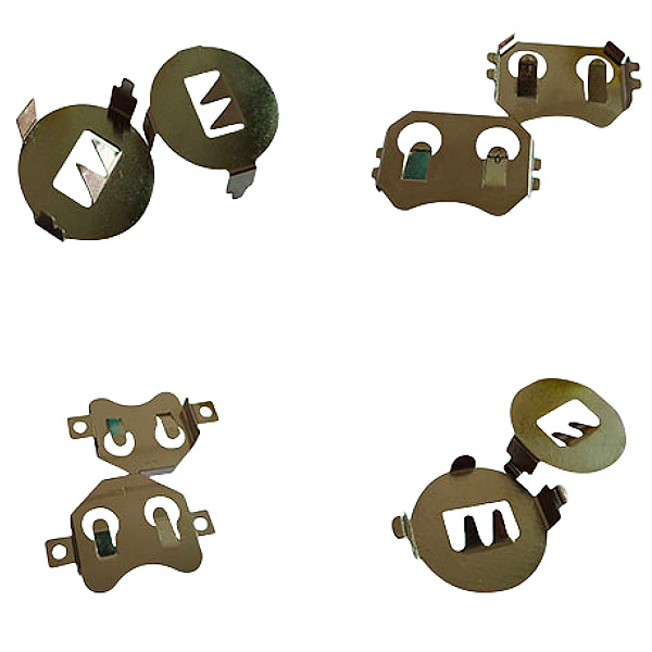 CR2032电池片五金电池扣弹片厂家贴片SMT磷铜锰钢ROHS环保