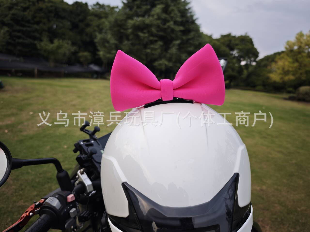 Motorcycle Helmet Bow Decoration Ornaments Modified Car Stickers Accessories Electric Vehicle Motorcycle Tail Three-Dimensional Doll