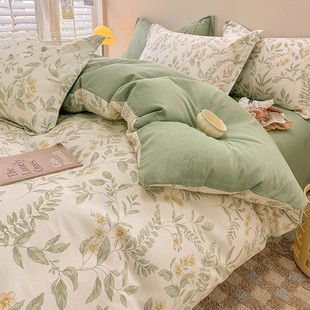Flower cotton quilt cover single piece 150x 200x 230 quilt cover cotton single dormitory 1.5 quilt cover four-piece set