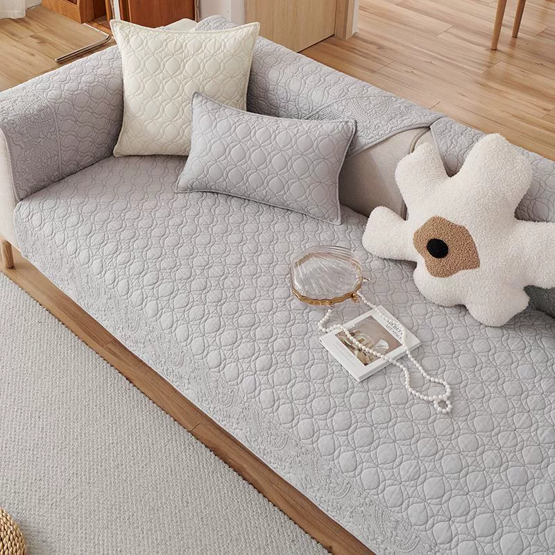 Beige sofa, universal non-slip modern pillow