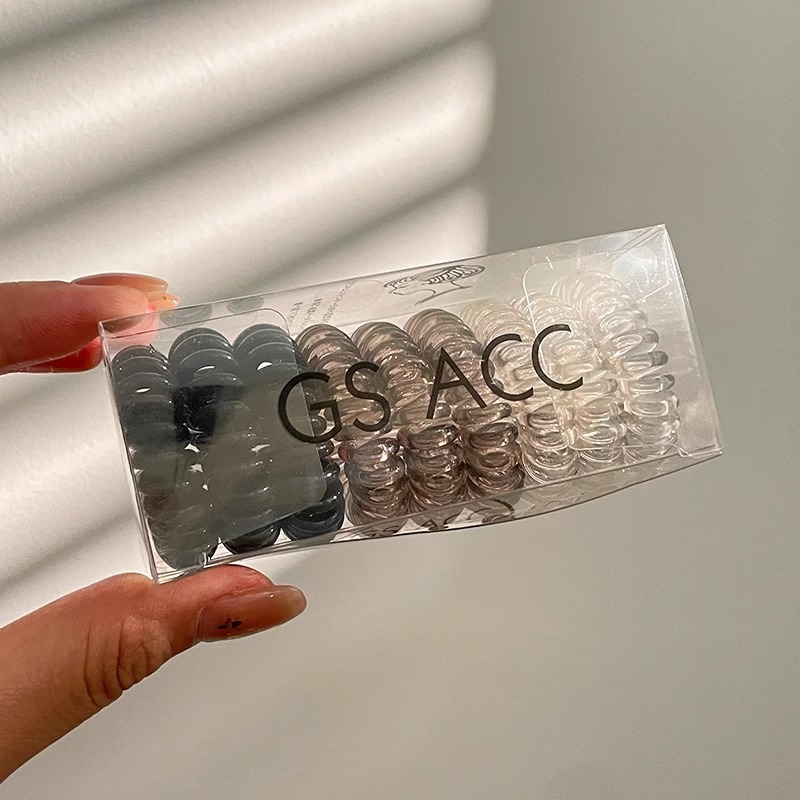 Coreano inns color gelatina alta sensación línea telefónica anillo de cabello de alta altura correa elástica anillo de cabello de cabello de cabeza adornos de cabello