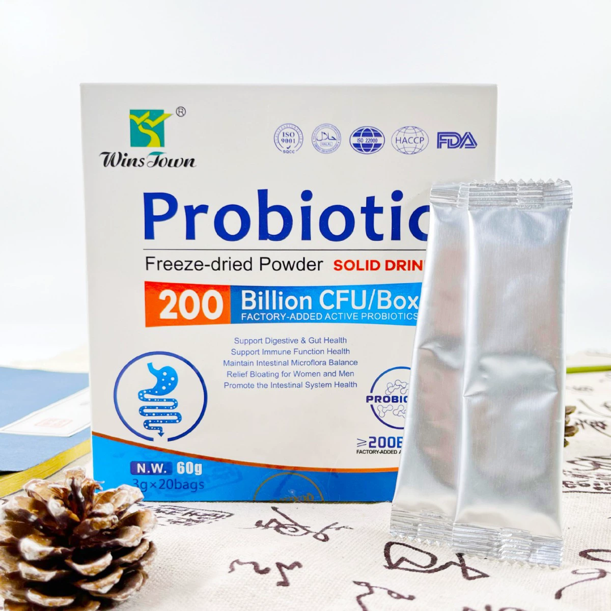 Экспортная торговля за рубежом Порошок пробиотиков Порошок пробиотиков Твердый напиток с пробиотиками
