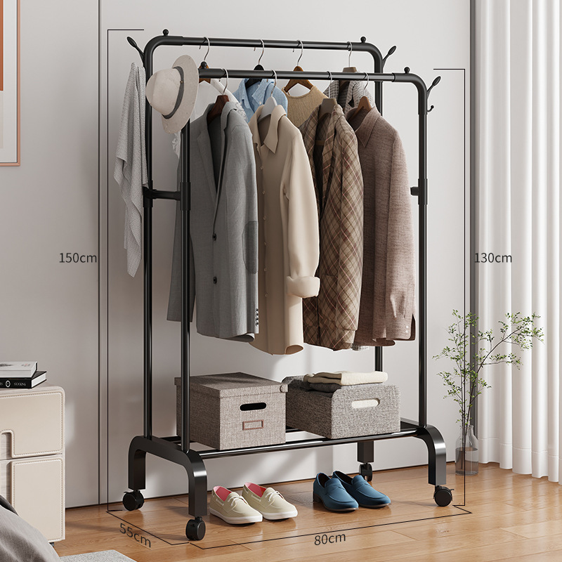 Arch style clothes drying rack 80cm double pole + pulley