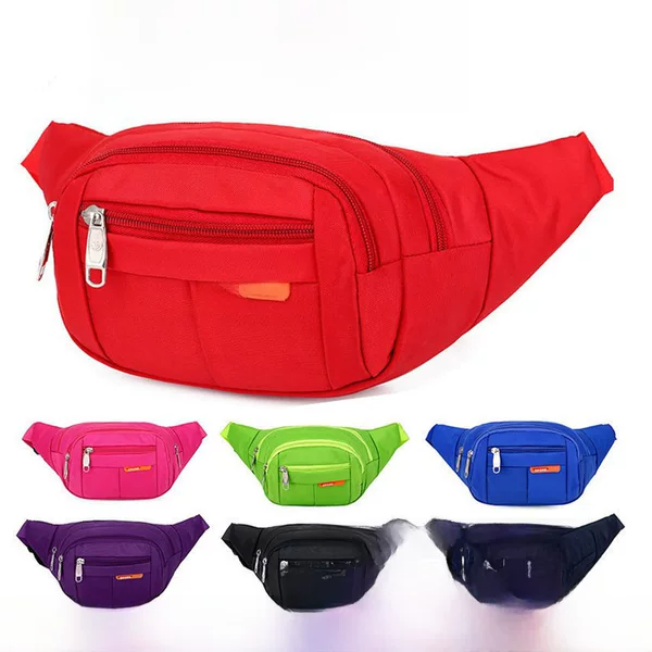 Leisure Oxford cloth waist bag women's leisure outdoor sports shoulder messenger bag large capacity multi-layer chest bag manufacturers wholesale