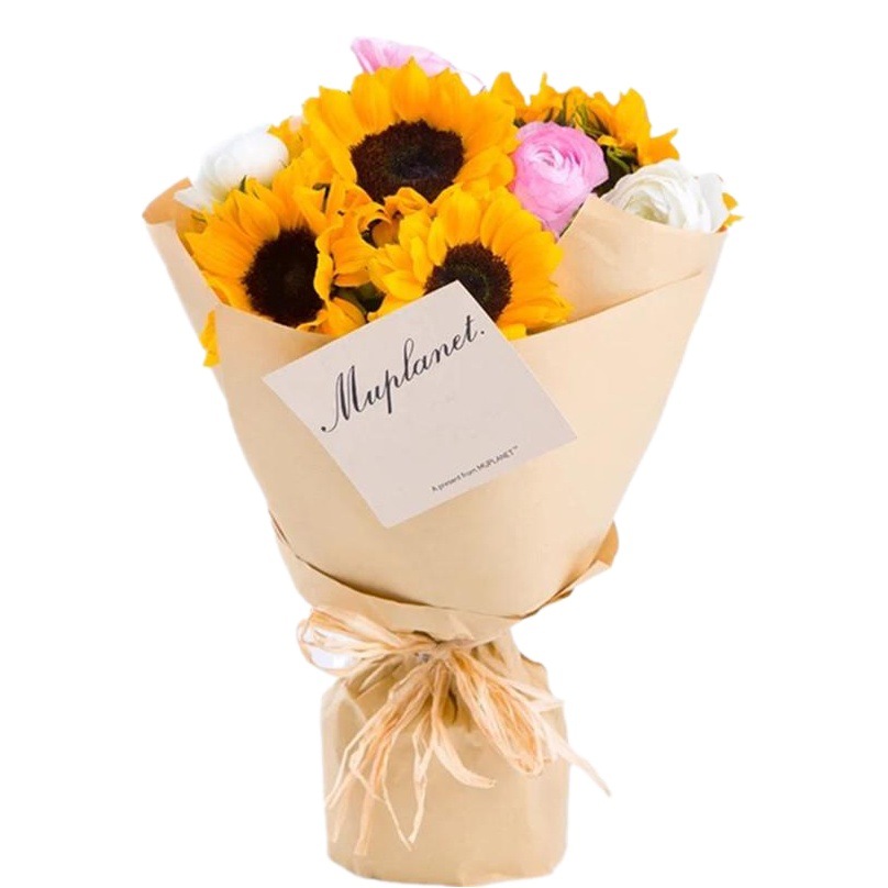 Suministro directo de fábrica, papel de regalo kraft retro con diseño de periódico inglés, papel de regalo para ramos de flores con dibujos animados, material de embalaje para flores.