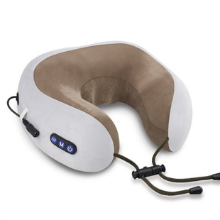 Cross-Border Wholesale U-Shaped Neck Protection Massage Pillow Cushion Car Multifunctional Cervical Spine Massager Electric Neck Massager