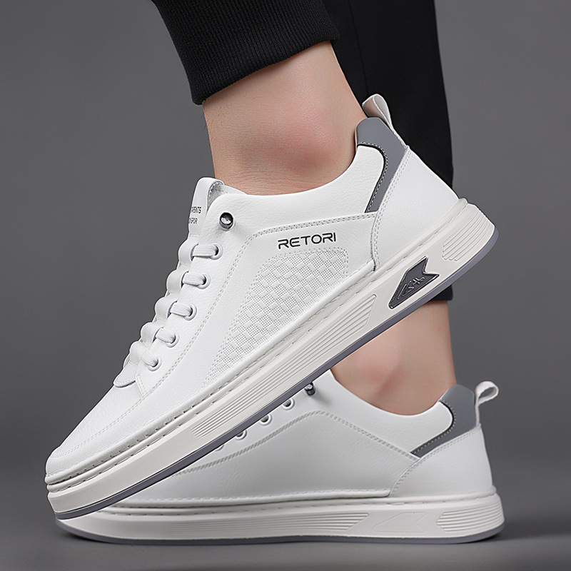 Zapatos blancos de verano, zapatos casuales de todo fósforo para hombres, zapatos de moda para hombres sin cordones, zapatos de suela gruesa para hombres al por mayor