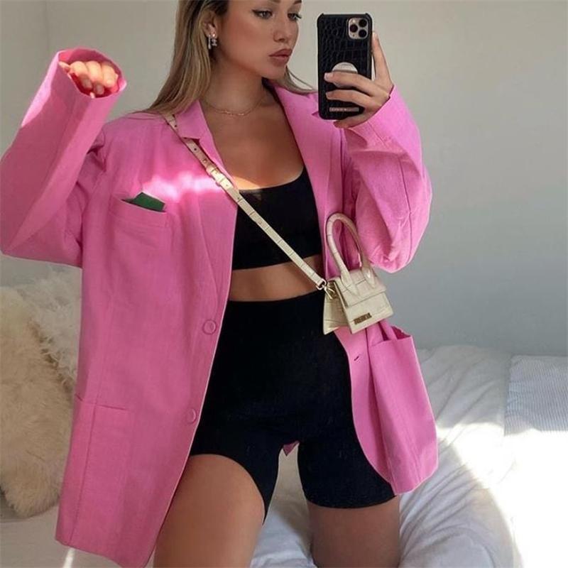 candy color shoulder pads loose suit jacket NSZXS136543