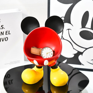 Cute Mickey Entrance Key Storage Ornaments, Living Room Entry Shoe Cabinet Storage Rack, High-Looking Housewarming Gift