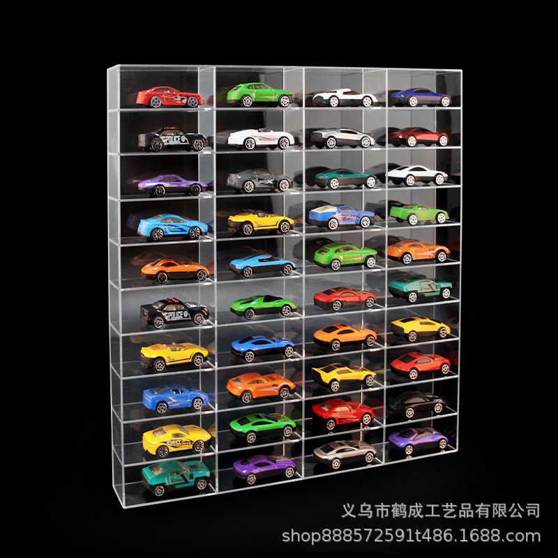 アクリルおもちゃディスプレイスタンドカーモデル収納マルチグリッドディスプレイスタンド手作りモデルカーディスプレイボックス|undefined