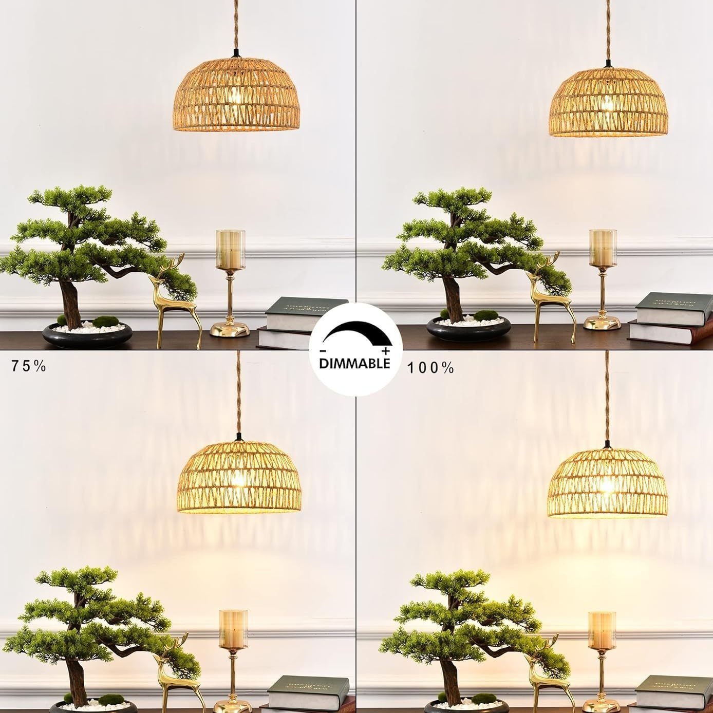 Transfronterizos para cordas de cáñamo bohemias lámpara candelabro restaurante granja cocina alta atenuación lámpara LED enchufable